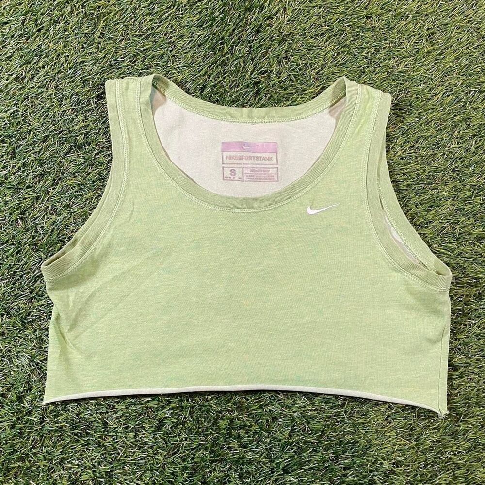 Nike Sportstank Women's Extra Cropped Tank Top Green Size S